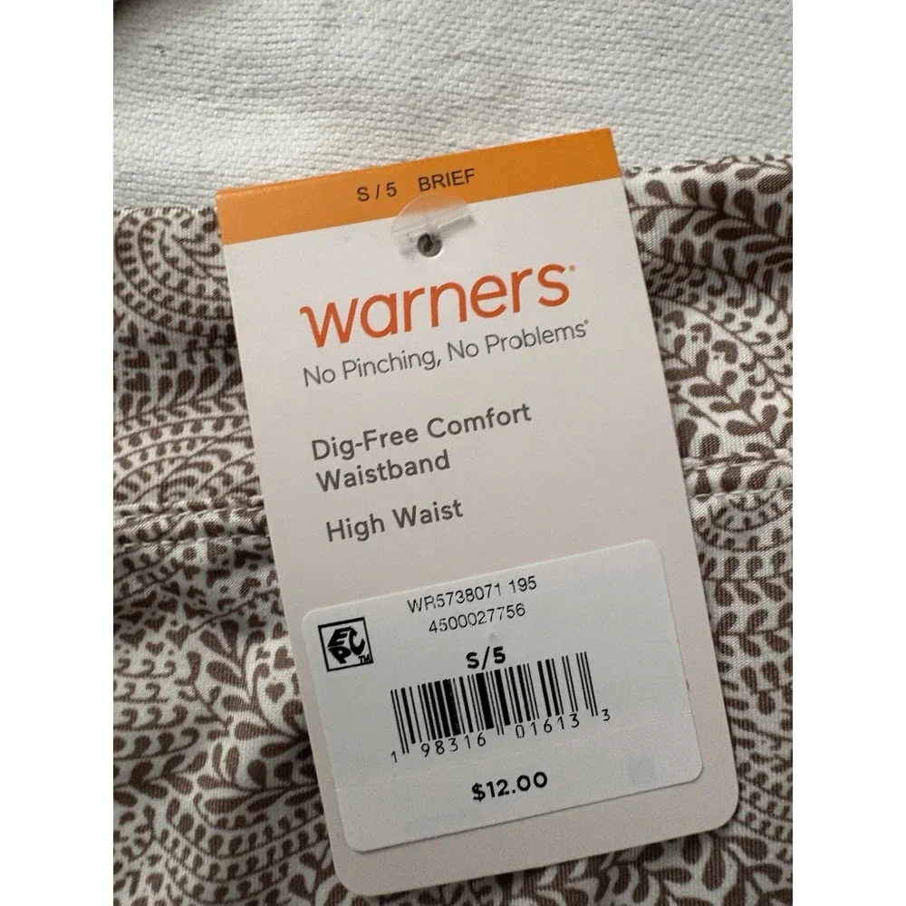 NEW Warners No Pinching No Problem Brief 5738 Briefs 2 Pair Women's Size Small 5